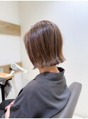 白髪ぼかし細めハイライト30代40代50代ブルーグレージュ