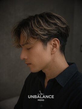 アンバランス オオサカ メンズ(UNBALANCE OSAKA MENS) ★メンズカット/センターパート/ツーブロック/ブリーチ/刈り上げ