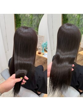 髪質改善トリートメントで艶髪に