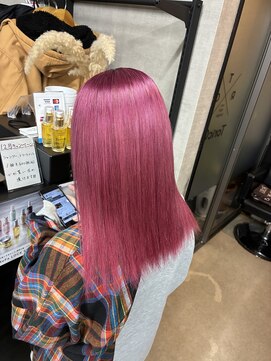 トリコ(ToricO) ペールピンク　チェリーピンク　ダブルカラー　全頭ブリーチ