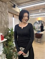 クオーレ(CUORE)&nbsp;前髪パーマで流れるボブ