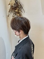 ヘアー ラボ(hair labo)&nbsp;ハンサムショート　グレージュ　前髪なし
