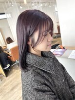 アーブル ヘアーアンドメイク(ARBRE)&nbsp;ブリーチなしダークレッドカラー