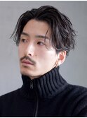 渋谷メンズパーマフェザーパーマシャドウパーマセンターパート