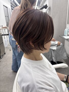 ロエ 元町店(Loe) 元町ショートカット白髪ぼかし白髪染めハイライト髪質改善ボブ