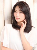 パティオン(PATIONN)&nbsp;ニュアンスストレートの大人艶髪ワンカールミディアムスタイル☆