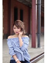 アース 菊名店(HAIR&MAKE EARTH) セクシー切りっぱなしボブ