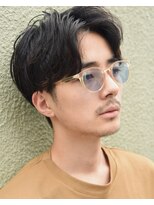 大人カジュアルミントパーマ(くせ毛風パーマ ソフトツーブロック
