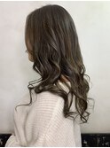 ルーズウェーブ☆透け感ハイライト×スモーキーグレージュ　K