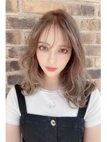 クーエフー(coo et fuu)&nbsp;フリンジウェーブとシースルー前髪のセミロング♪藤沢2