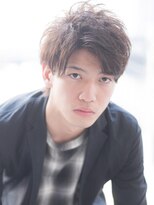 ヘアークリエイ トポライトウィロー 烏丸(Hair Create Polite willow) 無造作ツーブロックアップバングショートビジカジかき上げヘア