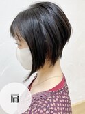 【きれいなシルエット】前下がりショートボブ