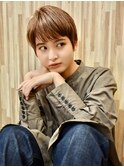 オレンジベージュ×ベリーショート