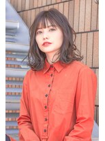 レポ(LEPO)&nbsp;マットな質感の束感暖色ミディ