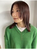 顔まわりレイヤーカット×スリークミディ×小顔ミディ