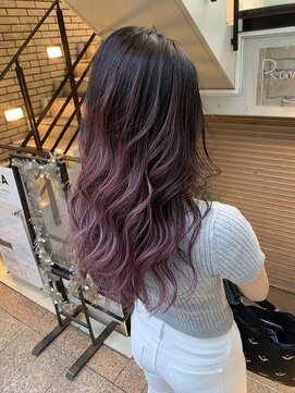 ラフ 難波店(LAFF) #黒髪#ボブルフ#ネビージュ#小顔#ワンレン