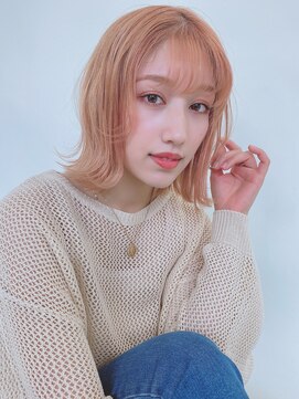 ルービック 奈良(Rubik's) ナチュラルボブ×オレンジベージュ