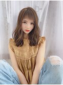 大人可愛いオン眉ロング　20代30代40代