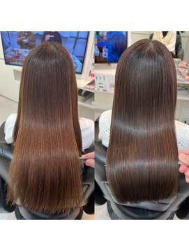 ワンヘアーアシスト(ONE HAIR assist) 【ONE HAIR】ウルティア酸性ストレート→プルスイルミナカラー