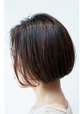 ミニボブ小顔暗髪切りっぱなしボブ外はねボブ黒髪辻堂茅ヶ崎藤沢
