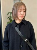 【snuw__hotaru】ケアカラーブリーチカラーオリーブカラーボブ