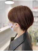 ハニーオレンジブラウン×マッシュショート