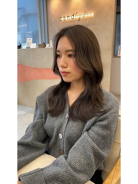 サンド 鹿児島中央(sand) レイヤーカット/ハッシュカット/ミディアム/鹿児島中央駅