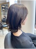 暗髪/グレージュ/モテ髪/くびレイヤー