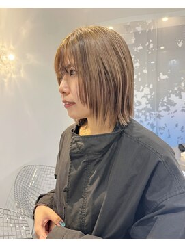 ギグスダブル 栄店(gigs double) ミルクティーグレージュ/ミディアム