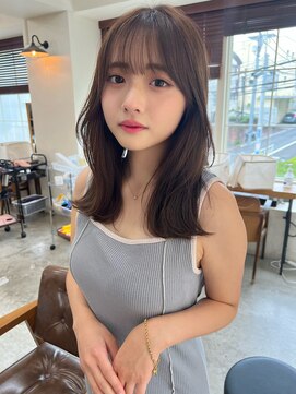 ガーデン 渋谷(GARDEN) くびレイヤー前髪ありイメチェンアンブレラカラーこなれミディ