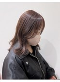 くびれミディアム × ピンクグレージュ