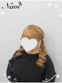編み込みツインテール