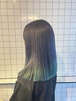 ヘアー アレス(hair ales)&nbsp;ダブルカラー パープルカラー グラデーションカラー エフェクト