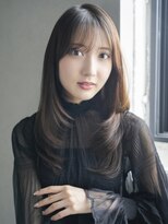 アイティーバイアルバム 八王子店(IT by ALBUM)&nbsp;グレージュ顔周りレイヤーロング韓国ヘア_F60213