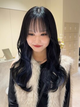 ラベンダーブルー/インナーカラー/大名美容室