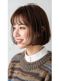 ショートボブ髪型20代30代40代50代前髪あり前髪なし面長丸顔越谷