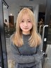 【根本のメンテ】ブリーチリタッチ+透明感カラー+全処理TR+髪質再生TR¥25980