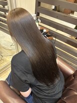 クラウン ヘア ラウンジ(CROWN hair lounge)&nbsp;【クラウン】20代30代40代　極艶ストレート×ミルクベージュ