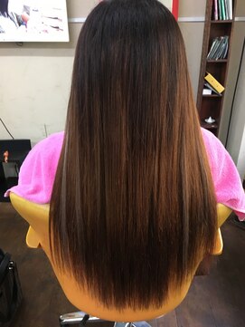 エクステンション アトレ(extention attre) 75本 ロング へそ上 アッシュ6本