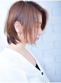【morio池袋】大人かわいい前髪なし前下がりショートウルフ