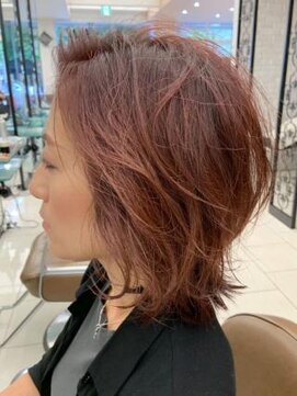 グランシュ 青葉台店(GranCieux) くびれショートボブ×チェリー系カラー