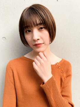 ミィ 表参道(mee.) 【mee.】ハセガワヒトシ　オレンジベージュ　ミニショート