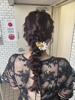 フェリーチェ(Felice)&nbsp;編みおろし ヘアセット 結婚式 ヘアアレンジ ガーリー モテ