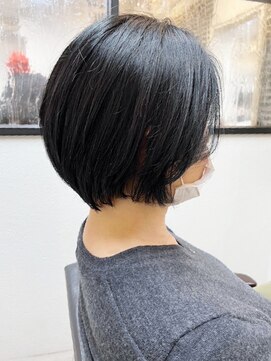 ニット 銀座(knit) 《knit銀座》大人黒髪20代30代40代ショートボブ丸み前下がり