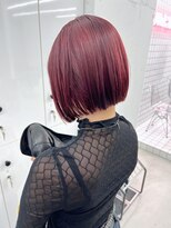 ジルスタジオ(JILL STUDIO)&nbsp;JILL STUDIO ハイトーンミニボブ×チェリーレッド/暖色系カラー