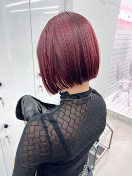 ジルスタジオ(JILL STUDIO) JILL STUDIO ハイトーンミニボブ×チェリーレッド/暖色系カラー