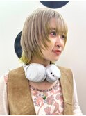 ダブルカラーブロンドベージュカラーケアブリーチハイトーン韓国