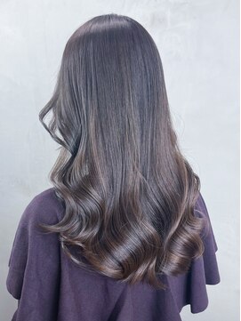 アイティー バイ アルバム 中野店(IT by ALBUM) グレージュロング_斜めバンググレージュカラー_ba440762