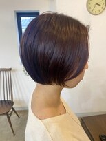 プティパ(Petit pas) ショートボブ×レッドパープルカラー
