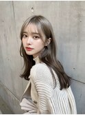 【似合わせカラー】エモグレージュ×韓国風シースルーバング